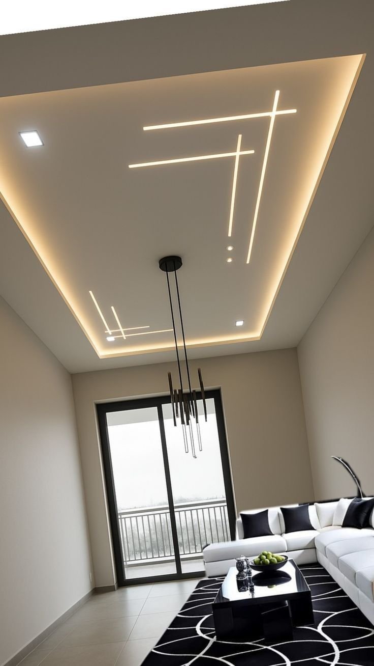 Modern False Ceiling with LED